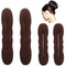 Styla Hair Brown Magic Hair Bun Maker 4 Pack (2 Small, 2 Large) Foam Sponge Buns Shaper Accessories Strong Flexible Reusable Bun Twister for Updo’s, Ballet Buns, French Twist, Waves & more! Styla Hair