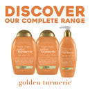 OGX Strength Length + Golden Turmeric Conditioner with Milk to Soothe Scalp Nourish Hair, Ayurveda SulfateFree Surfactants for Stronger Longer Hair, Coconut, 13 Fl Oz OGX