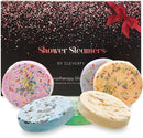 Cleverfy Aromatherapy Shower Steamers - Variety Pack of 6 Shower Bombs. Rose Gold Set: Lavender, Menthol, Bergamot & Mandarin, Pomegranate & Rose, Peony & Pear, Vanilla & Sweet Orange CLEVERFY