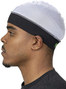 Veeta Superior Wave Cap - Smooth Silky Fabric | Maximum Compression Wave Cap | Soft Elastic Headband | Outside Seam Stitching (Ghost White) Veeta