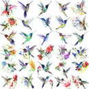 15 Sheets FANRUI 3D Watercolor Hummingbird Temporary Tattoos For Women Girl Small Multicolor Hummer Birds Tattoo Temporary Colorful Flower Fake Face Tatoo Kids Tiny Hands Waterproof Tatto Adult Tato FANRUI