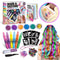 Temporary Glitter Tattoo Hair Color Dye Combo Kit for Girls, Funkidz Teens Makeup Kit Includes Hair Chalk Pens Braid Beads Supplies Stuff for Girls FUN KIDZ