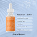 LilyAna Naturals Vitamin C Serum for Face - Made in USA, Face Serum with Hyaluronic Acid and Vitamin E, Anti Aging Serum, Reduces Age Spots and Sun Damage, Promotes Collagen and Elastin - 1oz LilyAna Naturals