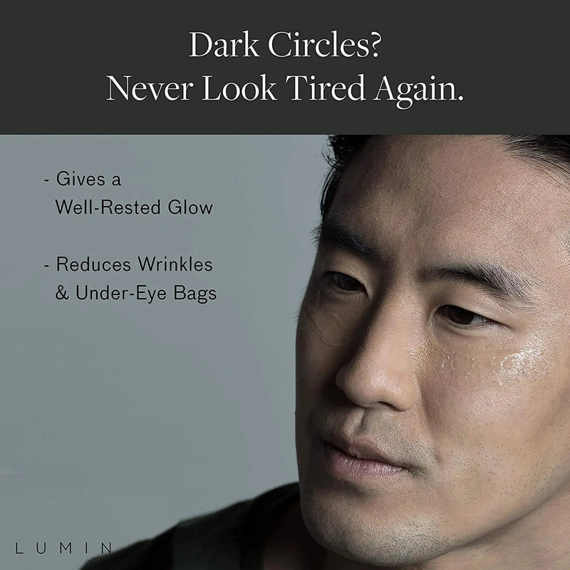 Men’s Dark Circle Defense (1 oz.): Anti-Aging Korean Formulated Eye Cream Treatment - Reduce Fine Lines, Wrinkles, Eye Bags, Dark Circles - Experience a Rejuvenated Complexion - Achieve Your Best Look Lumin