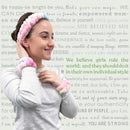 FROG SAC Tie Dye Spa Headband For Washing Face And Matching Wristbands, Teen Girls Fuzzy Skincare Headbands, Kids Soft Facial Makeup Head Band, Shower Skin Care Girl Hair Sleepover Party Supplies FROG SAC
