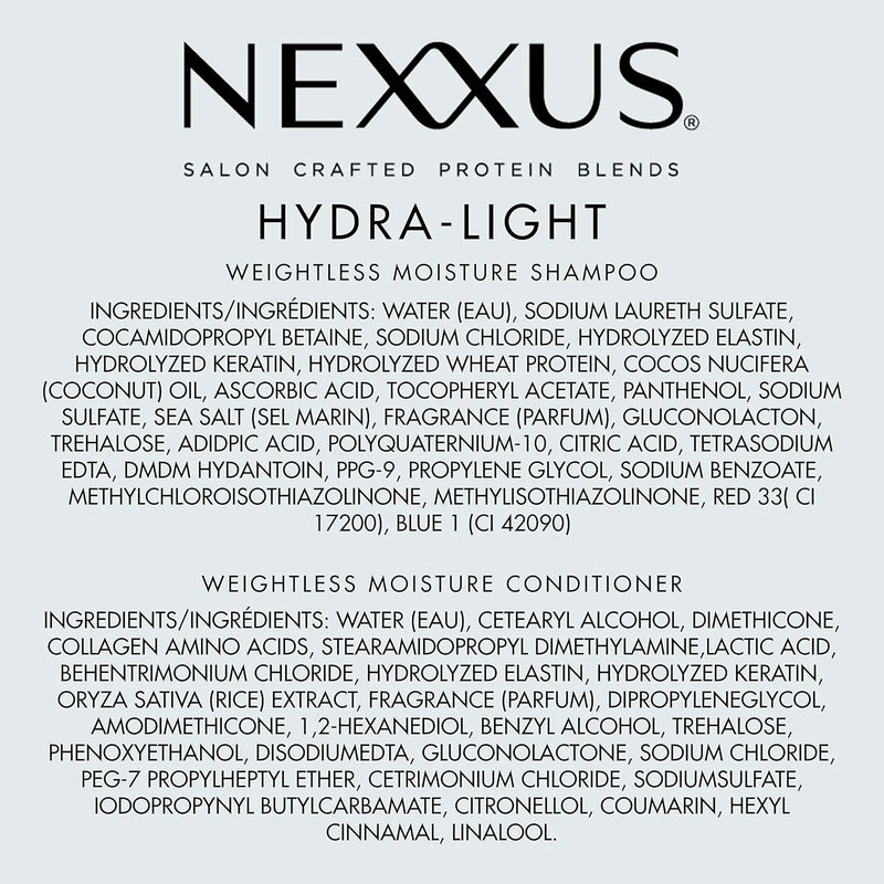 Nexxus Shampoo and Conditioner Hydra-Light 2 Count for Oily Hair Hair Care System Formulated With Proteinfusion Blend 13.5 oz Infinity Warehouse