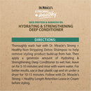 Dr. Miracle's Strong & Healthy Hydrating & Strengthening Deep Conditioner. Contains Coconut Oil to provide intense moisture and repair damaged hair. Dr. Miracle's