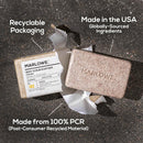 MARLOWE. No. 102 Body Scrub Soap 7 oz, Santal, Exfoliating Soap Bar with Shea Butter, Olive Oil & Green Tea Extracts, Cleanses, Smooths & Revitalizes Skin, Warm Amber, Spice & Citron Scent Infinity Warehouse