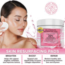 Glycolic Acid 20% Resurfacing Pads for Face & Body - Exfoliates Surface Skin and Reduces Fine Lines and Wrinkles with Vitamin B5, C & E, Green Tea - Peel Pads Divine Derriere
