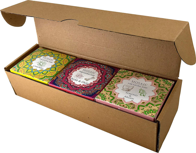 Mosaic All Natural Soaps w/ Organic Ingredients, Shampoo Bar Soap, Vegan Soap, Cold Pressed, Hand Soap, Body Soap Bars for Men and Women, Moisturizing, Soap Bar Gift Set 4.0 oz (PREMIUM 1) AnatoliaDaphne