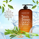 Majestic Pure Tea Tree Hand Soap - Liquid Hand Wash with Pure Aloe Vera, Rosemary & Spearmint - Hand Wash with Pump - Sulfate Free Formula -16 fl oz MAJESTIC PURE Store