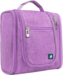 PAVILIA Hanging Travel Toiletry Bag Women Men | Cosmetic, Makeup Organizer Kit for Toiletries Accessories, Bathroom Hygiene, Water Resistant(Purple) PAVILIA