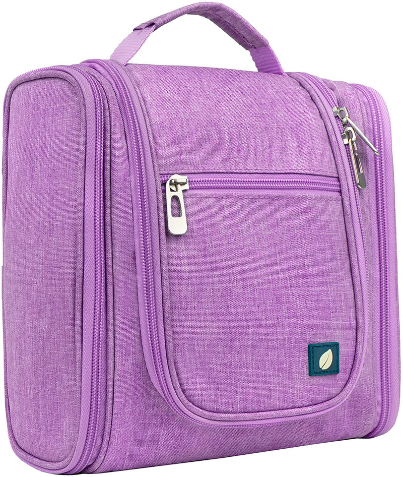 PAVILIA Hanging Travel Toiletry Bag Women Men | Cosmetic, Makeup Organizer Kit for Toiletries Accessories, Bathroom Hygiene, Water Resistant(Purple) PAVILIA