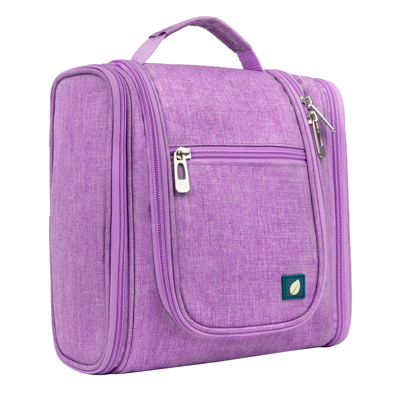 PAVILIA Hanging Travel Toiletry Bag Women Men | Cosmetic, Makeup Organizer Kit for Toiletries Accessories, Bathroom Hygiene, Water Resistant(Purple) PAVILIA