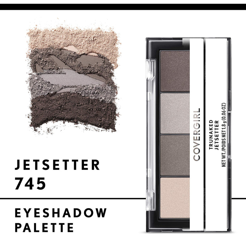 COVERGIRL COVERGIRL Trunaked Quad Eyeshadow Palette, Jetsetter, Jetsetter, 0.06 Ounce COVERGIRL