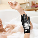 MIG4U Exfoliating Shower Gloves for Bath,6 pairs Premium Nylon Body Wash Bathing Gloves for Men Women Spa, Massage and Skin Scrub, Dead Skin Cell Remover with Hanging Loop，Black, Regular size MIG4U