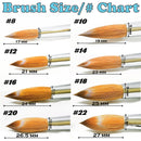 Professional 100% Real Kolinsky Acrylic Nail Brush for Gel 3D Powder Designs Nail Art Manicure Pedicure Wooden Handle High Quality (