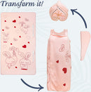 Towel Wraps for Women - Spa Bath Waffle Body Wrap with Adjustable Touch - BBMaxPro Microfiber Dress Towel (Large Pink) BBMaxPro