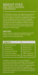 Bright Eyes Dark Circle Concentrate Brightening Eye Cream w/ Soy Peptide, Rice Bran Extract & Arnica | May Reduce Under Eye Darkness, Puffiness & Fine Lines for a More Youthful Glow 0.5 fl. oz. GOLDFADEN MD