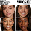 Maybelline TattooStudio Brow Pomade Long Lasting, Buildable, Eyebrow Makeup, Medium Brown, 1 Count Maybelline New York