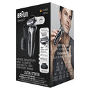 Braun Electric Razor for Men Flex Head Foil Shaver with Precision Beard Trimmer, Rechargeable, Wet & Dry, 4in1 SmartCare Center and Travel Case, Silver, 4 Count Braun
