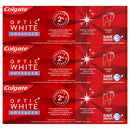 Colgate Optic White Advanced Teeth Whitening Toothpaste with Fluoride, 2% Hydrogen Peroxide, Sparkling White - 3.2 Ounce (3 Pack) Colgate