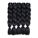 Ombre Kanekalon Braiding Hair 5 Pack Ombre Jumbo Braiding Hair Extensions 24 Inch Jumbo Braid Synthetic Hair for Braiding (5 pack, Black) Angels Beauty Store