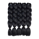 Ombre Kanekalon Braiding Hair 5 Pack Ombre Jumbo Braiding Hair Extensions 24 Inch Jumbo Braid Synthetic Hair for Braiding (5 pack, Black) Angels Beauty Store