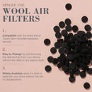 Trophy Skin Replacement Filters - High Quality Round Wool Air Filter for All Trophy Skin Microdermabrasion Machines - Helps with Face Exfoliation, Fine Lines, Wrinkles, and Blemishes - 100 Count Per Pack Trophy Skin