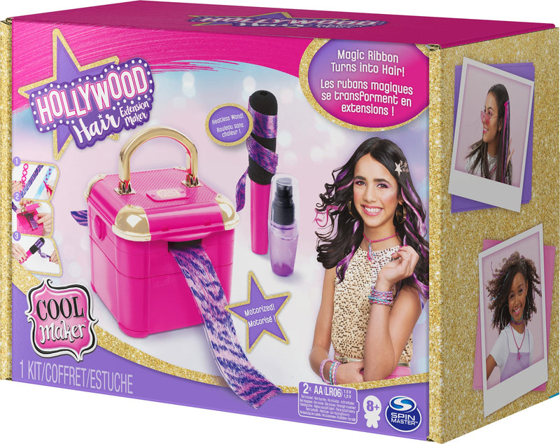Cool Maker, Hollywood Hair Extension Maker for Girls with 6 Bonus Extensions (18 Total) and Accessories, Cool Maker