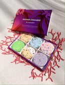 Cleverfy Aromatherapy Shower Steamers - Pack of 6 Shower Bombs. Purple Waves Set: Lavender, Cocoa & Orange, Bergamot & Mandarin, Pomegranate & Rose, Peony & Pear, Lemongrass & Coconut 8.46 OZ CLEVERFY