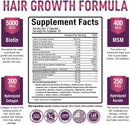Premium Hair Growth for Women & Men - Hair Growth Vitamins w/ Biotin & Keratin - Prevents Hair Loss & Thinning, Supports Thicker Healthier Hair Growth - Supplement for All Hair Types, 60 Capsules Purely Optimal