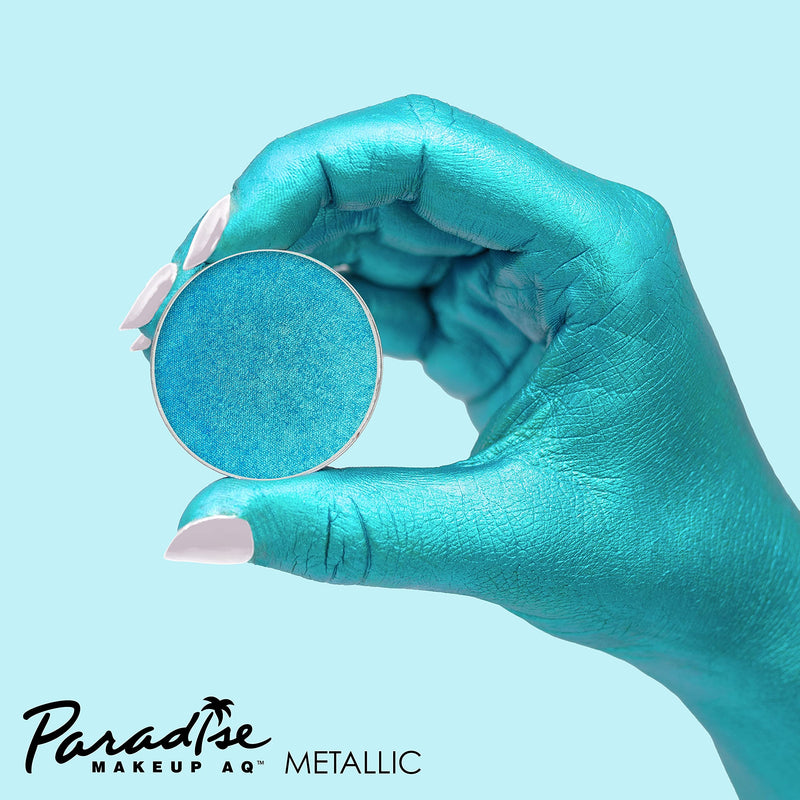 Mehron Makeup Paradise Makeup AQ Refill (.25 oz) (Metallic Light Blue) Mehron