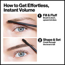 REVLON ColorStay Brow Fiber Filler, Longwearing & Volumizing Waterproof Eyebrow Gel, 306 Clear, 0.23 fl. oz. REVLON