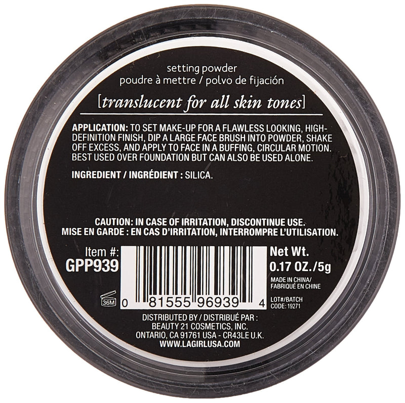 L.A. Girl BB Pro Powder Translucent, LAX-GPP939, 16 Ounce L.A. Girl