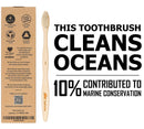 SeaTurtle Plant-Based Bristles Bamboo Toothbrush - Pack of 4 - Soft Natural Bristle for Sensitive Gums - Recyclable Biodegradable Zero Waste Eco-Friendly Sustainable Products SeaTurtle