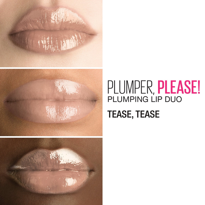 Maybelline New York Lip Studio Plumper, Please! Lipstick Makeup, 1 Count, Tease, Tease Maybelline New York