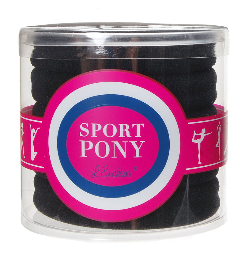 L. Erickson Sport Pony, Black, Set of Five - Exceptionally Secure with Gentle Hold L. Erickson