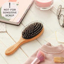 Bristle Hair Brush for Men's and Women's Hair - Boars Hair Brush for Thick Thin Curly Fine Hair - Detangling Brush Set with Wooden Hairbrush Bamboo Comb and Travel Bag Sonvera