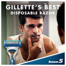 Gillette Sensor5 Men's Disposable Razor, 2 count Gillette