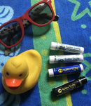 Rubber Ducky - Kid's SPF 44 Lip Balm - Moisturizing Vitamin E Sunscreen For Lips - All Season Broad Spectrum UV Protection - Waterproof 80 Mins -NO-OX Protectant - Clear - Vanilla (3 Packs) Rubber Ducky