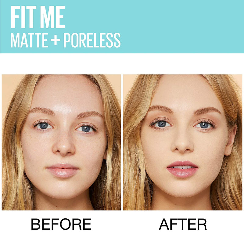 Maybelline Fit Me Matte + Poreless Liquid Foundation, Face Makeup, Mess-Free No Waste Pouch Format, Normal To Oily Skin Types, 128 Warm Nude, 1.3 Fl Oz Maybelline New York