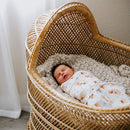 embé 2-Way Transition Swaddle Sack, 12-18 lbs, Diaper Change w/o Unswaddling, Arms in and Out, Legs in and Out Design, Warm Up or Cool Down 100% Cotton, 3-6 Months (Blush Blossom) embe Store