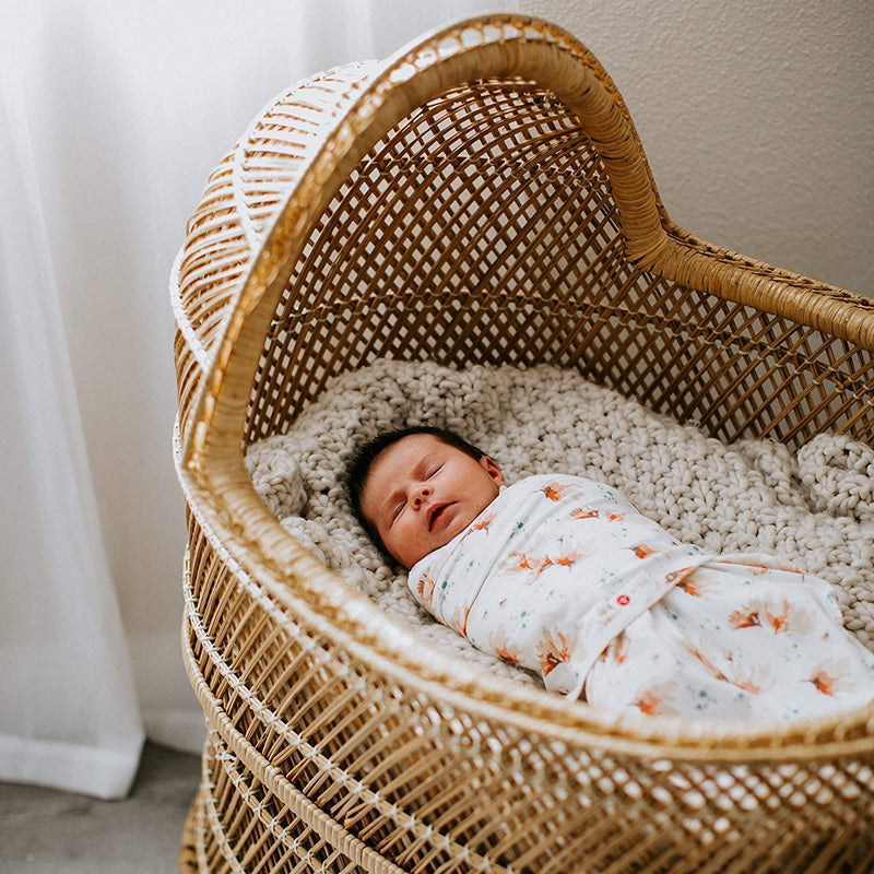 embé 2-Way Transition Swaddle Sack, 12-18 lbs, Diaper Change w/o Unswaddling, Arms in and Out, Legs in and Out Design, Warm Up or Cool Down 100% Cotton, 3-6 Months (Blush Blossom) embe Store