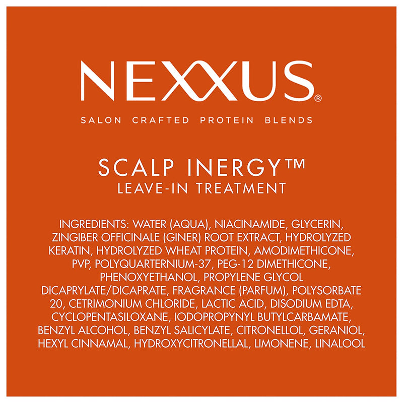 Nexxus Scalp Inergy Leave-in Conditioner For Damaged Hair, Deep Conditioner, Paraben-Free 3.3 oz, 6 Pack Nexxus