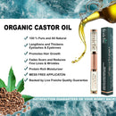 USDA Organic Castor Oil for Eyelashes and Eyebrows - All Natural Cold Pressed Castor Oil Eyelash Growth Serum with Mascara Tube - Caster Oil Eyebrow Growth Serum Eyelash Conditioner Lash Boost Serum Live Fraiche
