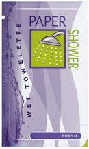Paper Shower - Fresh - Body Wipe Company - Wet towelette - On The go Shower Body Wipe for All Ages - Body Cleaning towelettes - 10 Individual Packs Paper Shower
