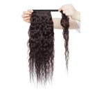 Curly Ponytail Extensions Corn Wave Pony Tails Wavy Ponytails Hair Piece With Magic Paste Fluffy Brazilian Virgin Black Ponytail Hair Clip In Pony Hair For Black Women 20"