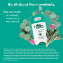hello White Sage + Eucalyptus Deodorant With Shea Butter for Women + Men, 24 Hour Odor Protection, No Aluminum + No Baking Soda, Vegan & Parabens Free, 2.6oz, 3 count hello