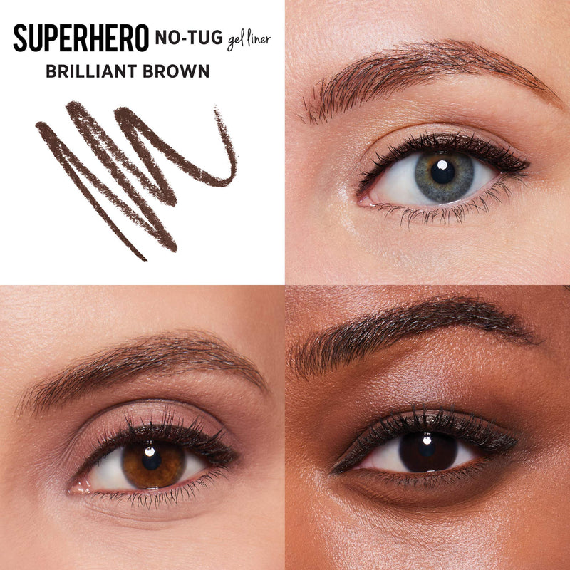 IT Cosmetics Superhero No-Tug Gel Eyeliner, Brilliant Brown - Soft Natural Brown - Waterproof, Blendable Formula - Sharpenable Pencil - 0.042 oz It Cosmetics
